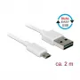 Cabo USB DeLOCK 84808 USB 2.0 2 m USB A Micro-USB B branco