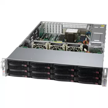 Caixa Supermicro 2HE SuperChassis 2U CSE-826BAC12-R802LPB