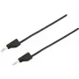 Cabo de teste VOLTCRAFT [ficha 4 mm - ficha 4 mm] 1,5 m preto MSB-300 (MSB-300-1.5-SW)