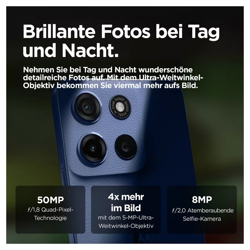 Motorola moto g15 17,1 cm (6,72 inch) Dual SIM Android 15 4G USB Type-C 8 GB 256 GB 5200 mAh Navy