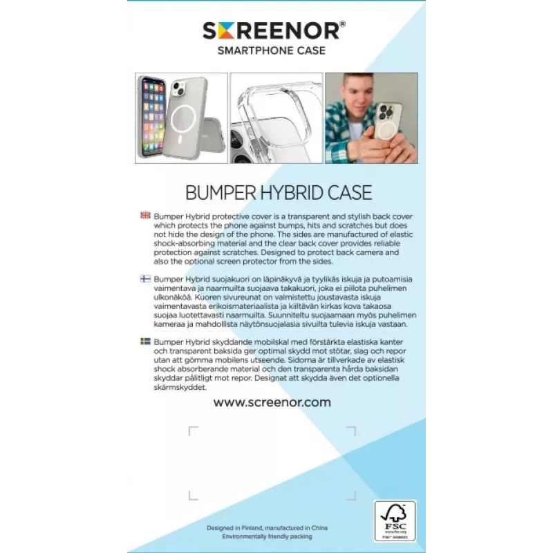 Bumper Screenor Iphone 17 Air Magsafe transparente