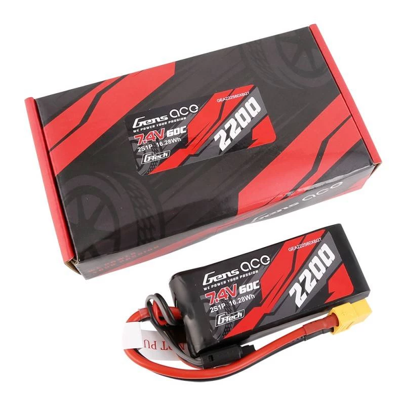 Bateria Gens ace G-Tech 2200mAh 7,4V 60C 2S1P LiPo