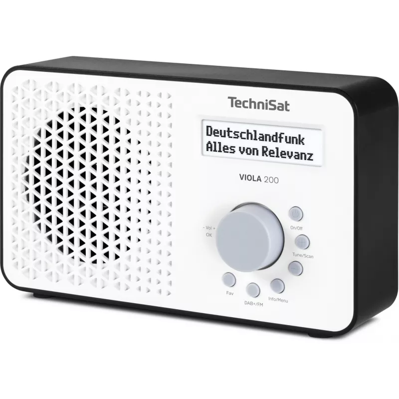 TechniSat VIOLA 200 rádio despertador digital DAB+, branco/preto
