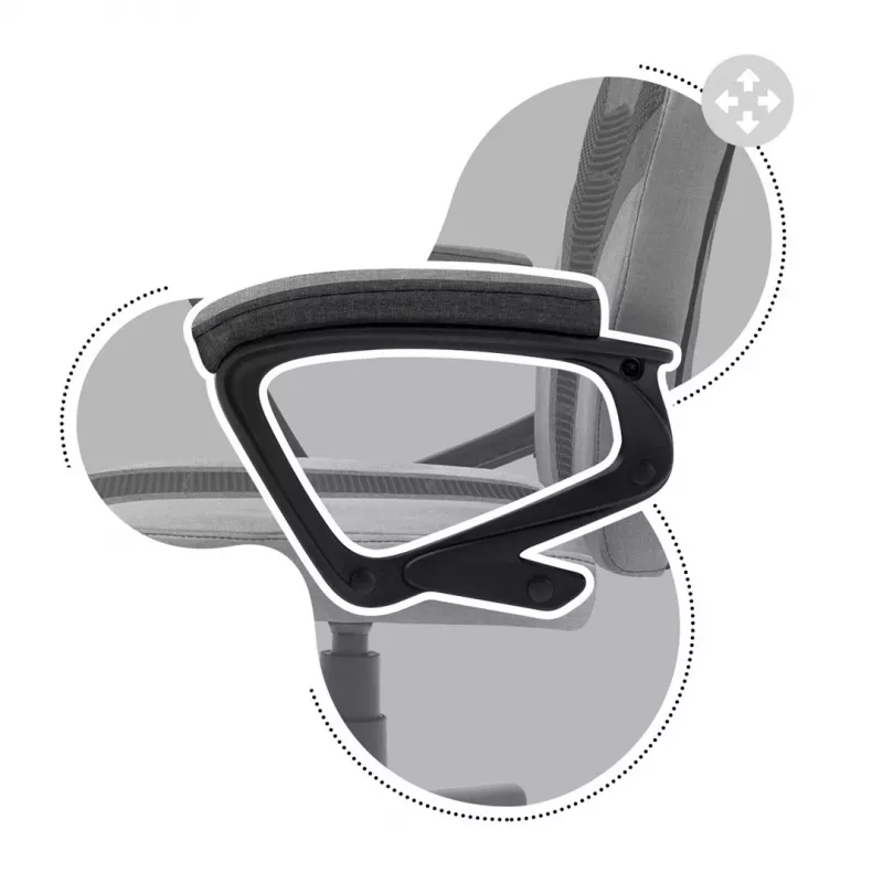 Cadeira gaming para crianças Huzaro HZ-Ranger 1.0 cinzenta Mesh, cinzenta e preta