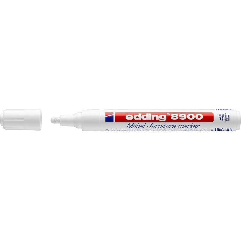 Marcador permanente Edding 8750 ponta redonda branco