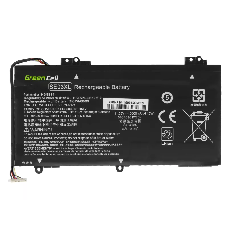 Bateria para portátil SE03XL para HP Pavilion