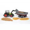 Trator de brinquedo Bruder Claas Nectis 267 F com atrelado basculante