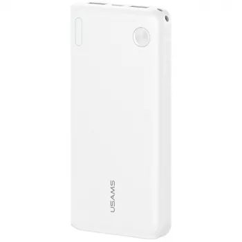 Powerbank usams PB83 10000mAh PD 2×USB-A USB-C branco
