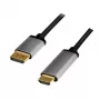 Adaptador de cabo de vídeo LogiLink CDA0107 2 m DisplayPort HDMI preto cinzento