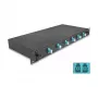 Caixa de fusão de fibra ótica DeLOCK 66998 preto metal 482x220x44mm