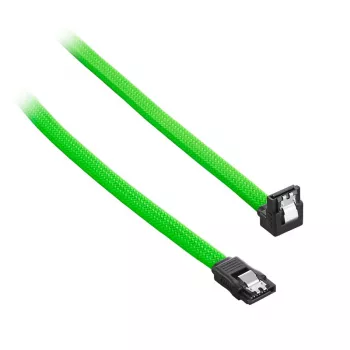 CableMod ModMesh - cabo SATA - Serial ATA 150/300/600 - SATA (W) em ângulo reto para SATA (W) - 60 cm - verde-claro (CM-CAB-RSAT-N60KLG-R)