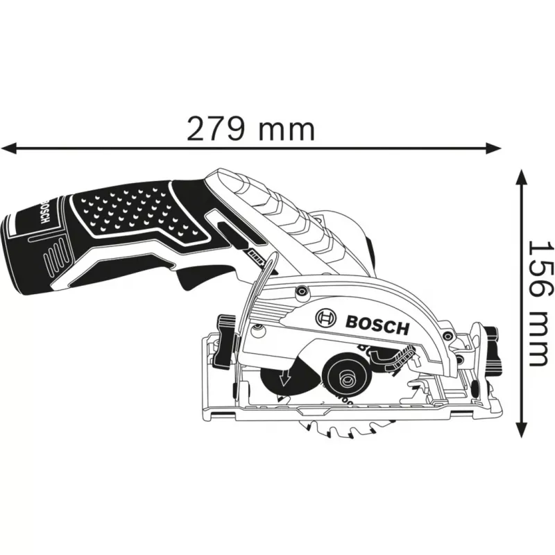 Serra circular manual a bateria GKS 12V-26 Professional, 12 Volt (azul/preto, 2x bateria de iões de lítio 3,0Ah, em L-BOXX)