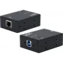 Conversor de meios de rede Exsys USB 3.2 Gen 1 B para 1 Gigabit Ethernet EX-13021HMV com conjunto de montagem em calha DIN