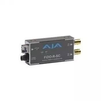 AJA FiDO-R-SC extensor de vídeo de fibra SC de canal único para SDI com saídas SDI duplas - 1310 nm