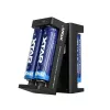 Carregador de baterias Li-Ion XTAR de dois slots para células 18650, entrada USB-C, 2 slots, preto, indicadores LED