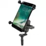 Suporte para telemóvel RAM Mounts X-Grip grande com base para coluna de direção de motociclo