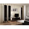 Armário fechado Cama VIGO '180' 180/40/30 branco/preto brilhante