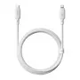 Cabo de carregamento USB Type-C para Lightning Baseus Silky Series 20W 2m branco lunar