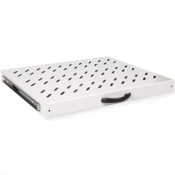 Prateleira deslizante para rack ROLINE 26.21.0275 — 1U extensível 25 kg, 35 cm de profundidade, cinzento