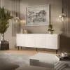 Cama Meble LUCCA 4D cómoda, 200x40x80 cm, branca