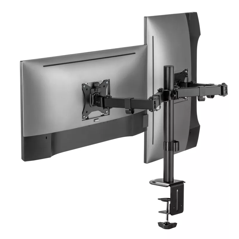 Suporte de parede para monitor SBOX LCD-352/2-2 para ecrãs de 13–32 polegadas, braço duplo, carga 2×8 kg, VESA 100×100