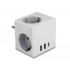 Adaptador de ficha de rede tipo F DeLOCK 11496 2 portas USB 5 V 2,4 A 3 A