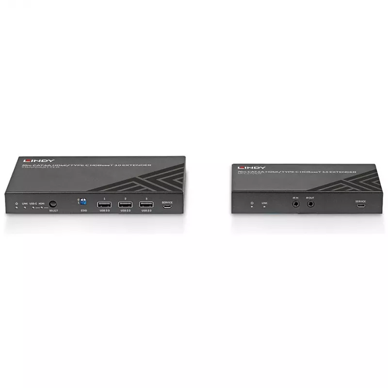 Extensor KVM Lindy 70m Cat.6A HDMI 4K60 e Type C HDBaseT 3.0