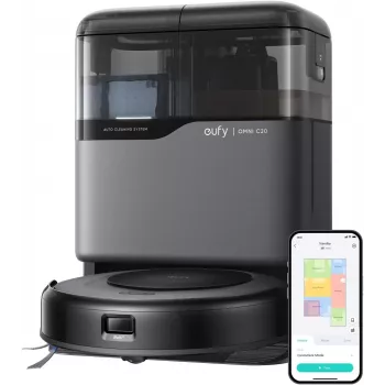 Anker Eufy | Robô aspirador com estação tudo-em-um | Omni C20 | Húmido e seco | 7000 Pa | cinzento