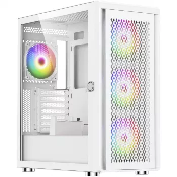 Caixa de PC Silentware Air 100 White — Mid-Tower compatível com ATX, superfície branca