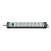 Régua de tomadas Brennenstuhl Premium-Line 8 tomadas preta/cinza-claro Premium-Line 8 tomadas preta/cinza-claro, cabo de 5 m H05VV-F 3G1,5, com interruptor, barra