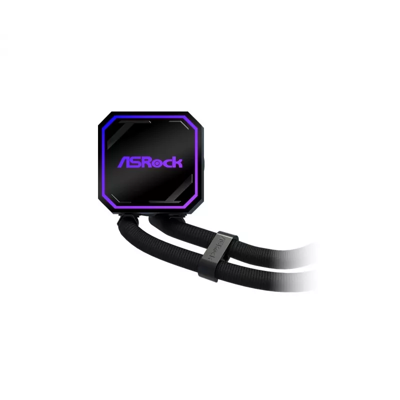 Arrefecedor de CPU ASROCK Pro 360 ARGB preto — modelo ASROCK 90-APRA36-BAAGA6, refrigeração líquida AIO de 360 mm, iluminação ARGB