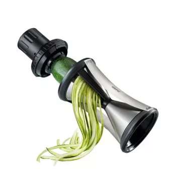 Cortador em espiral GEFU SPIRELLI XL 13700 — para legumes com Ø até 6,5 cm, duas larguras de espiral 4,5 mm e 8 mm