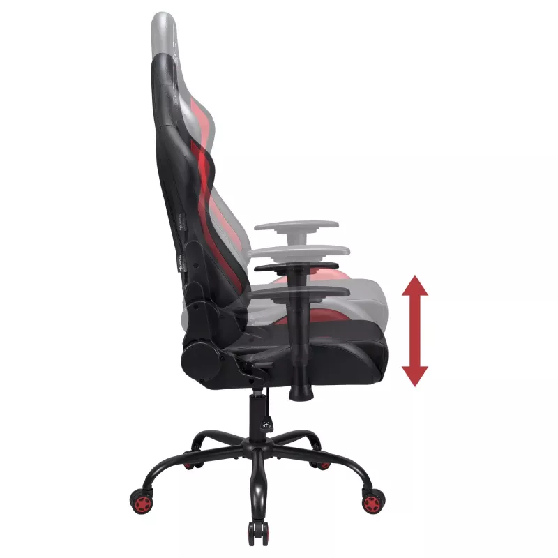 Cadeira de escritório Subsonic SA5609-AC1 assento acolchoado encosto acolchoado preto vermelho