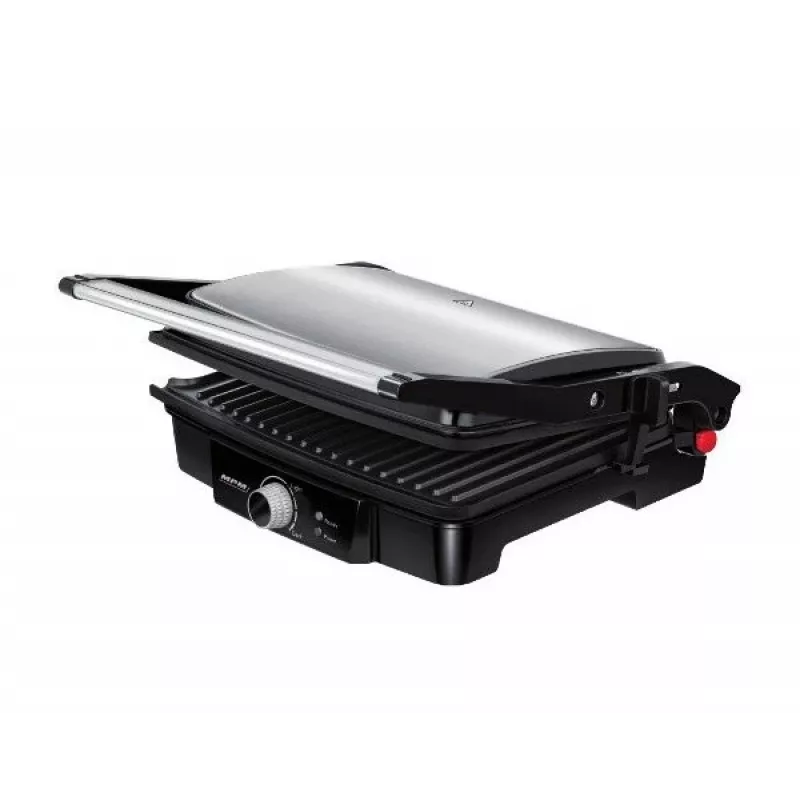 Grelhador de contacto MPM MGR-09M - 2000 W, grelhador de paninis, placa superior ajustável