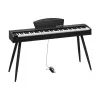 Piano digital Kruger & Matz KMDP-45P-BK — acabamento preto mate, teclas com peso