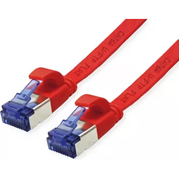 VALUE cabo patch Cat.6A (classe EA) FTP, extraplano, vermelho, 1 m (21.99.2121)