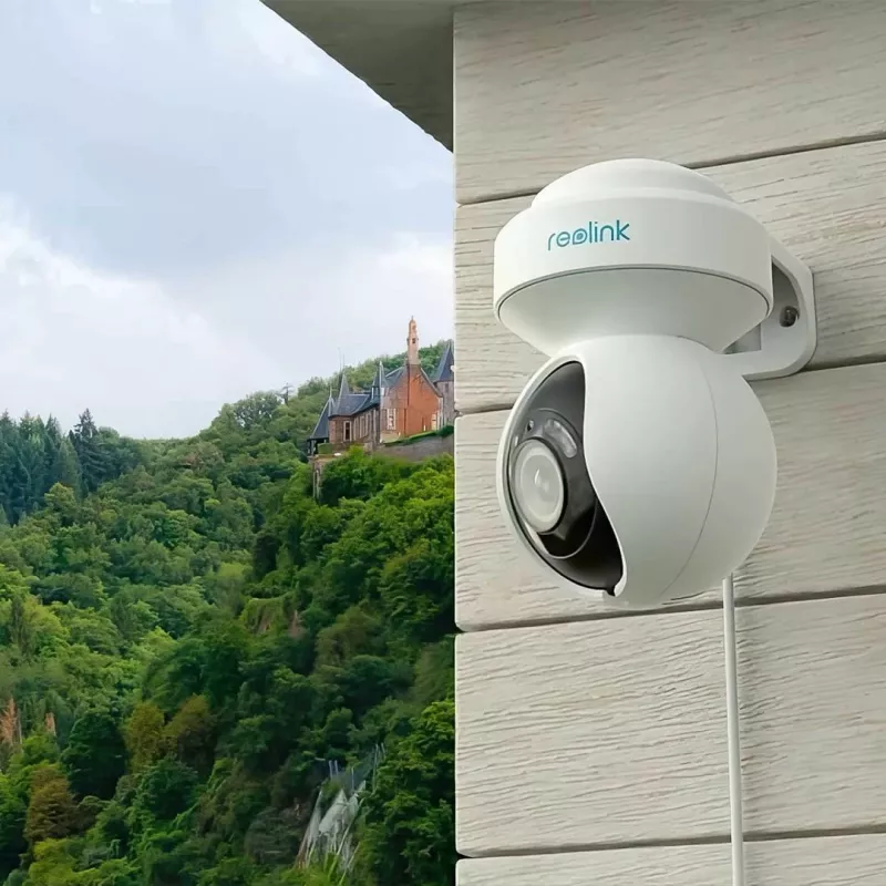Reolink E Série E540 - Câmara Wi-Fi exterior 5MP, deteção de pessoas/veículos/animais, rotação e inclinação, zoom ótico 3x