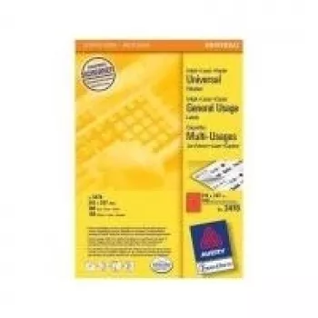 Etiqueta de impressora autocolante AVERY 3470 Vermelho 210 x 297 mm