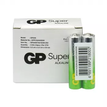 Pilhas alcalinas AAA GP Battery SUPER 1,5V — pack de 10