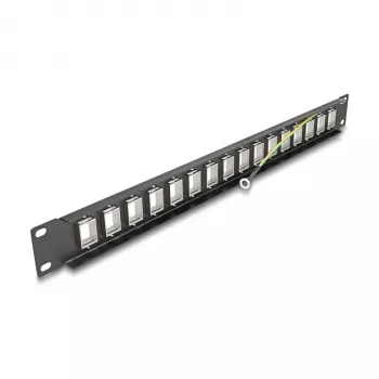 Painel Keystone DeLOCK 19 polegadas 16 portas 1U preto