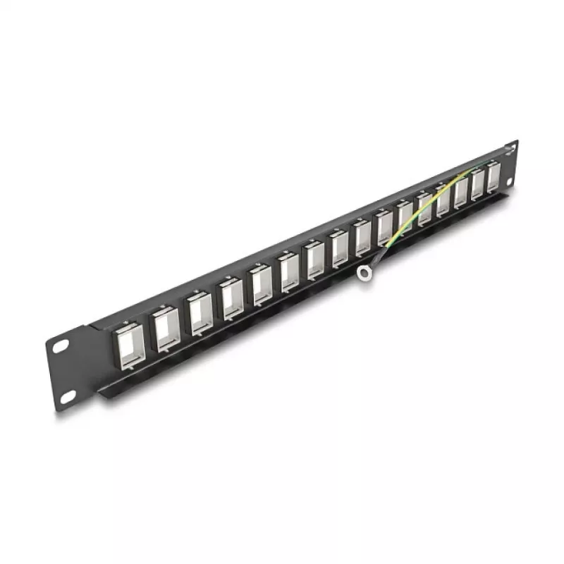 Painel Keystone DeLOCK 19 polegadas 16 portas 1U preto