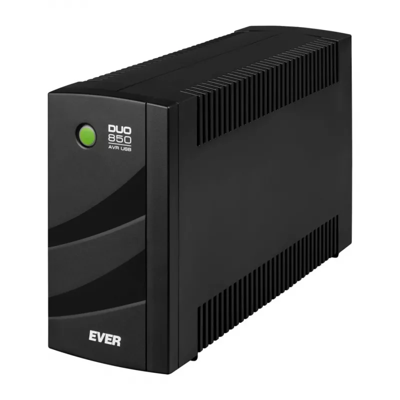 UPS EVER Ever Duo 850 PL T/DAVRTO-000K85/01 850VA Line-Interactive, 550W, AVR, 3 tomadas AC, 12V 2×5Ah, torre