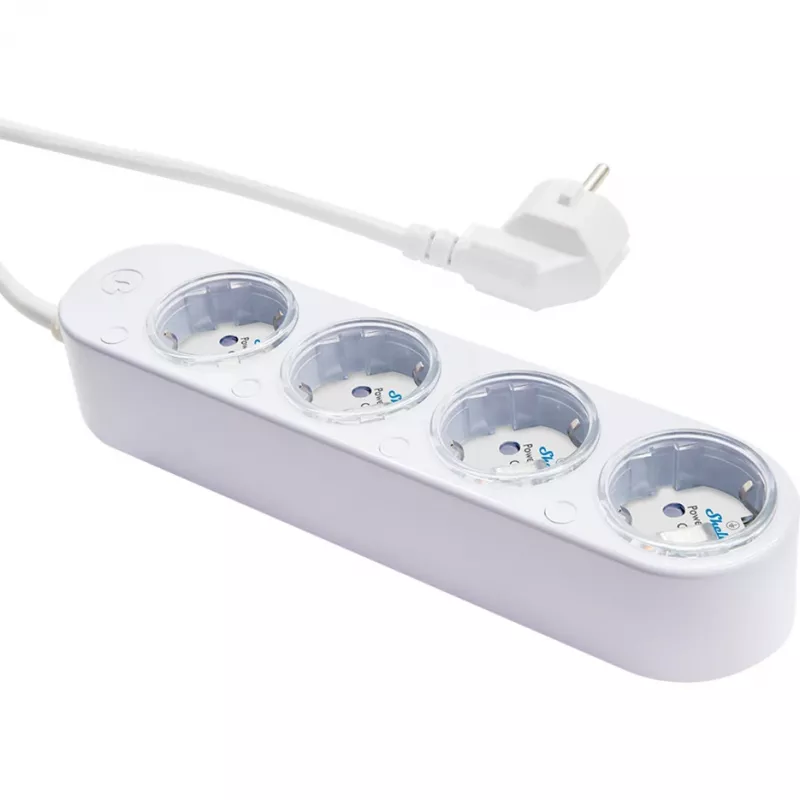 Régua de tomadas Smart 12A Shelly Power Strip 4 Gen4 Zigbee/Matter