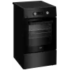 Placa de indução com forno elétrico Beko FSM59305BDT, 60 L, 50 cm de largura, preto, classe de eficiência energética A, indução 4 zonas com boost