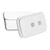 ZWILLING Fresh & Save 36803-003-0 conjunto de recipientes retangulares de vidro a vácuo, 3 un. (S/M/L, 0,35/0,75/1,6 L), borossilicato, adequado para micro-ondas/forno/máquina de lavar loiça, cinzento/transparente