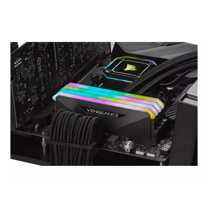 DIMM 32 GB DDR4-3200 2x 16 GB dual kit preto CMN32GX4M2Z3200C16 Vengeance RGB RT INTEL XMP