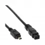 Cabo FireWire 400 para 800 InLine 34901 1 m macho/macho preto