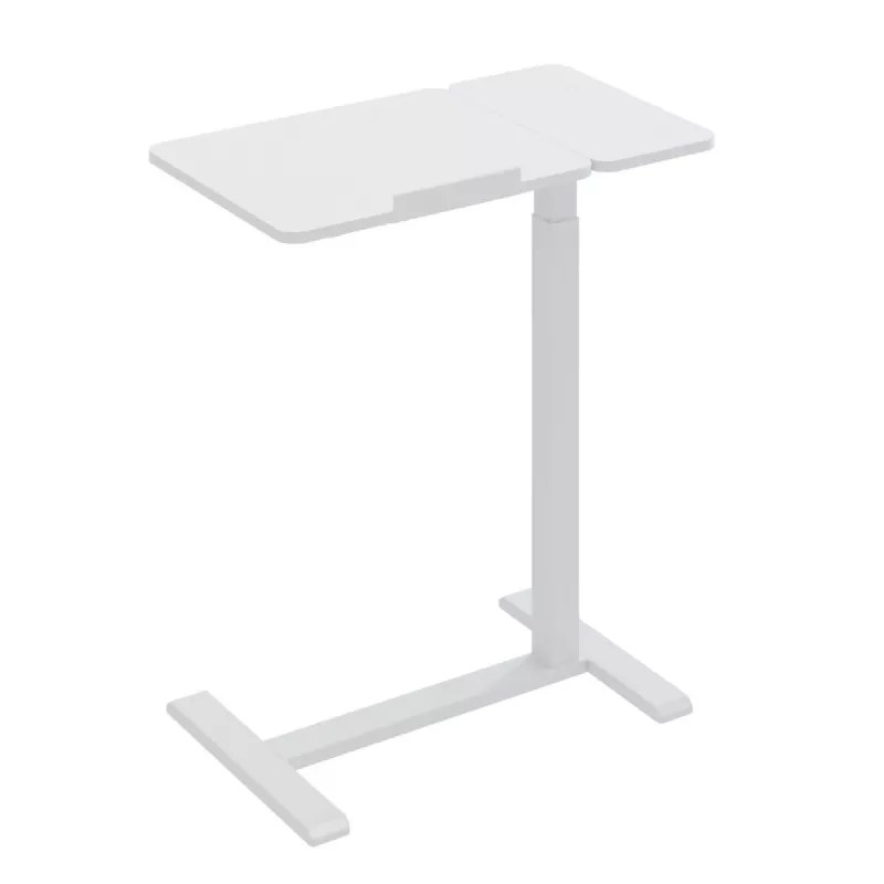 Suporte móvel para secretária/portátil Maclean, branco, altura ajustável 76-109 cm, máx. 30 kg, MC-120 W
