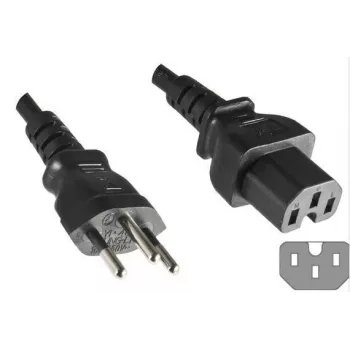 Cabo de alimentação Microconnect PE160518 preto 1,8 m conector fêmea C15