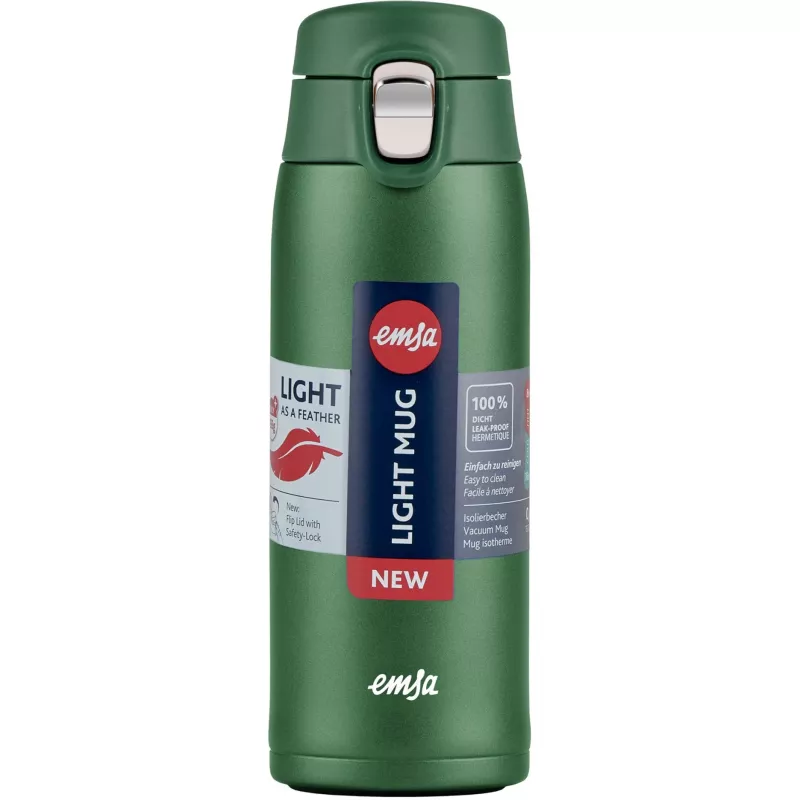 Caneca de viagem EMSA N2151900, verde-escuro, 0,4 L, tampa articulada